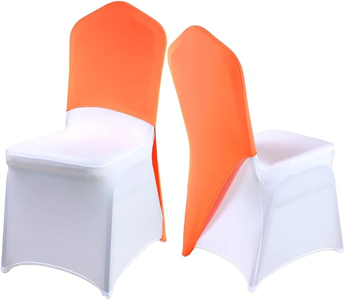 Chair Cap Covers Sashes Bands/Hood/Hat Elegant for Event Party Orange by banquetbay