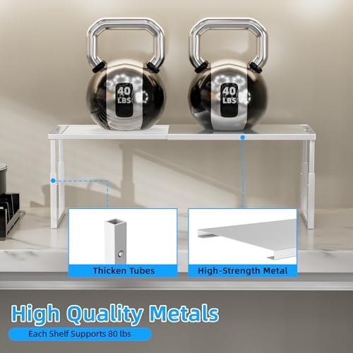 Cabinet Shelf, 1 Pack Stackable Shelf for Kitchen Storage - Image 3