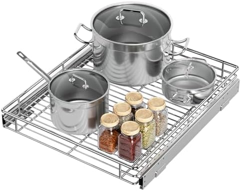 Pull Out Cabinet Organizer,20.8” Slide Out Kitchen Organizers Storage by ZOINLIY