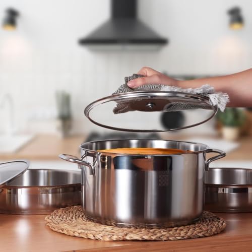 Serenk Pots and Pans Set Stainless Steel, Non Stick, 5 Pieces, Non Toxic Cokware, Induction Cookware, w/Pots & Pans & Saucepans, Cooking Sets Pots and Pans (Stainless Steel 5 Pc) - Image 2