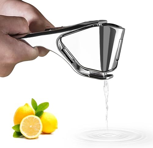 Lemon Squeezer, Stainless Steel Lemon Juicer, Manual Juicer | Manual Juicer for Lemon Citrus Lime Orange, Handheld citrus Squeezer, Heavy Duty, Exprimidor De Limones by Unknown
