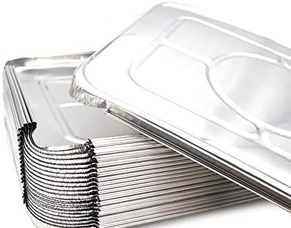 (210 Pack) Premium Lids for Chafing Pans 9" x 13" Half Deep Pans l Top Choice Disposable Heavy Duty Aluminum Foil Tin Pan Lid Perfect for Roasting Potluck Catering Party BBQ Baking Cakes Pie - Image 2