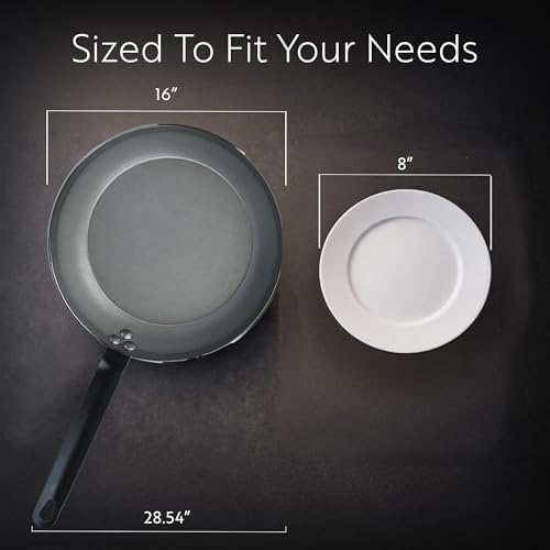Restaurantware Met Lux 16 Inch Fry Pans, 6 No-Stick Frying Pans - Induction-Ready, Triple-Riveted, Silver Carbon Steel Cooking Skillets, Durable, For Searing, Sauteing, And Browning Food - Image 2