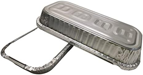 D&W Fine Pack Disposable Aluminum Foil 3 lb. Oblong Food Storage Pans with Board Lids - 48 Ounces - Perfect for Baking, Preparing Food (Pack of 50) by Unknown