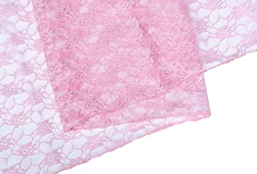 MDS Pack of 20 Wedding 12 x 108 inches Lace Table Runner for Wedding, Decorations for Birthday Parties, Banquets, Graduations, Engagements, and Runners fit Rectangle, Round Table- Blush Pink - Image 4
