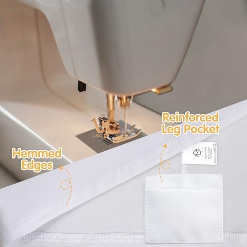 BRILLMAX 4 Pack White Spandex Table Covers for 8ft Rectangle Tables - Image 4