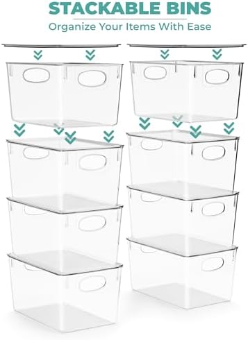 Sorbus Large Clear Plastic Storage Bins with Lids, Clear Stackable Storage Bins, Laundry Room Organizer Bins, Office, Classroom, Playroom, Bathroom, Laundry Room Organization and Storage (4 Pack) - Image 4