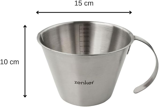 Zenker Measuring Jug 1 L Stainless Steel with Handle - Image 2