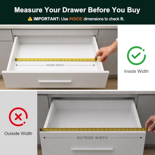 Expandable Acacia Kitchen Drawer Organizer for Cutlery and Utensils, Adjustable Acacia Wood Cutlery Tray in Drawer for Flatware and Silverware in Kitchen - Image 3