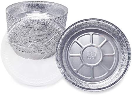 (60 Pack) Premium 7-Inch Round Foil Pans with Plastic Dome Lids l Heavy Duty l Disposable Aluminum Tin for Roasting, Baking, or Cooking - Image 3