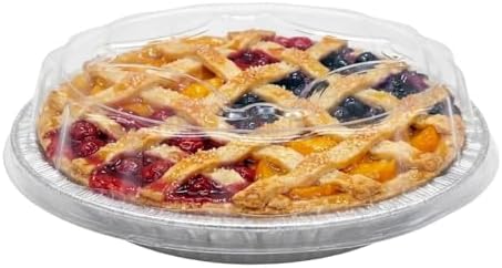 PACTOGO 9" Aluminum Foil Pie Pans 1 1/4" Extra Deep with Clear Dome Lids - Made in USA Disposable Tins (Pack of 25 Sets) - Image 6