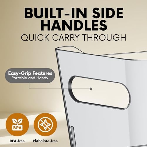 Clear Plastic Storage Bins for Kitchen Organization or Pantry Organizers and Storage, Freezer Fridge Organizer Containers Bin for Organizing Refrigerator Closet Cabinet Organizers - Image 3