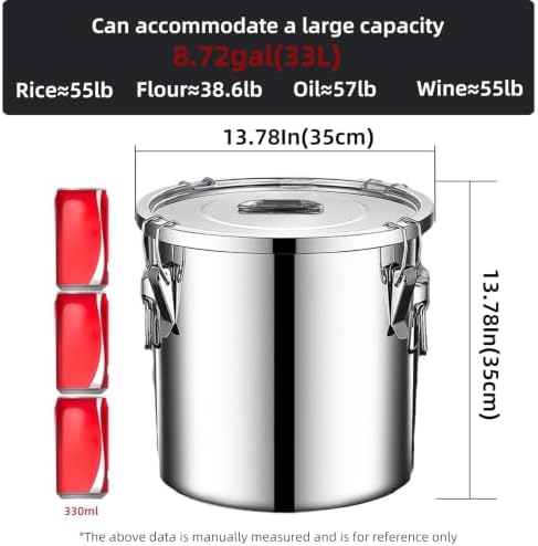 Stainless Steel Airtight Food Storage container with Lid for Pantry Kitchen - Image 5