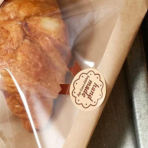 Kraft Bread Bags with Window - Toast Bag Packaging (100 Pieces) (7.1 * 7.5 inches) (Pack of 4) - Image 2