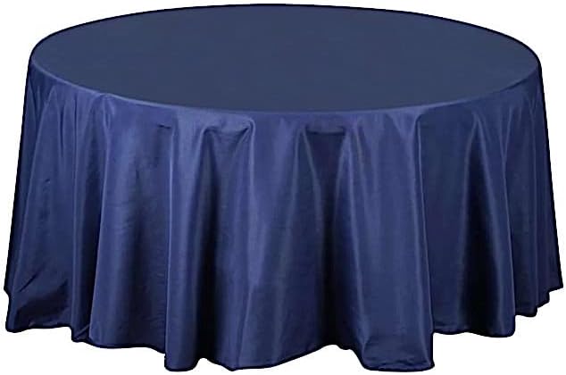 Balsa Circle 10 pcs 108 inch Navy Blue Round Washable Polyester Easy-Care Tablecloth for Indoor and Outdoor Bridal Shower Wedding Table Buffet Table Parties Events Kitchen Dining by BalsaCircle