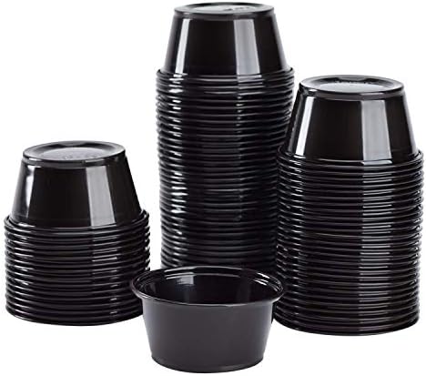 Karat FP-P325-PPB 3.25 oz. PP Portion Cups - Black (Case of 2500) by Karat
