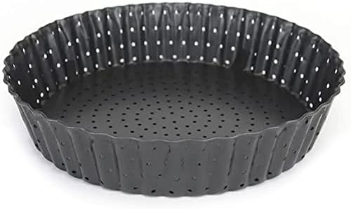 Deep Dish Pie Pan - Quiche Lorraine Pie Pan - 11 inch Tart Pans with Removable Bottoms - 11 inch Tarte Tatin, Apple Pan - Dish Pie Crust - Quiche Baking Dish by Space+Home