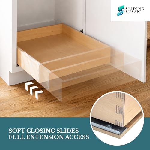 SlidingSusan Baltic Birch Pull-Out Cabinet Drawer Organizer 20" W x 18" D - Image 5