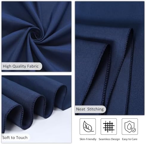 8 Pack Navy Blue Tablecloth Rectangle 60 x 126 Inch for 8 Foot Tables - Image 5