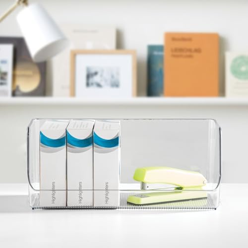 iDesign Stackable Open-Front Storage Bins, Clear - Image 6