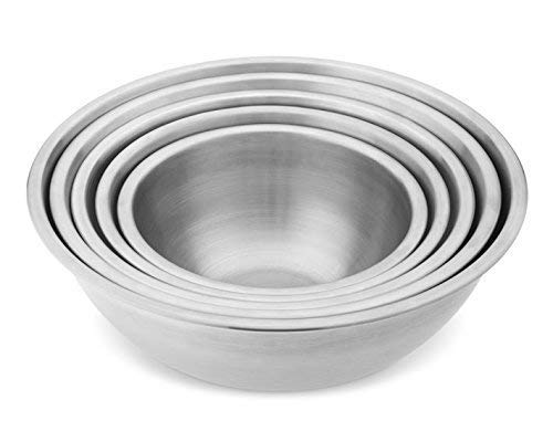 Tiger Chef Stainless Steel Mixing Bowls Set for Kitchen - Nesting Prep Bowls (Set of 6) - Image 3