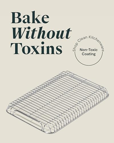 Caraway 9" x 13" Stainless Steel Cooling Rack | For Cooling Baked Goods, Icing, and More, Designed to Fit Into Our Large Baking Sheet - Image 2