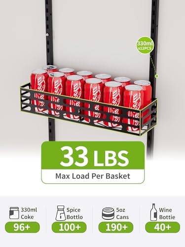 9-Tier Over Door Pantry Rack, Heavy Duty Metal Organizer for Kitchen - Image 5
