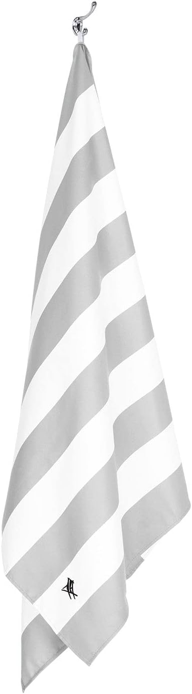 Dock & Bay Beach Towel - Quick Dry, Sand Free - Compact, Lightweight - 100% Recycled - Includes Bag - Cabana Light - Goa Grey - Large (160x90cm, 63x35) - Image 8