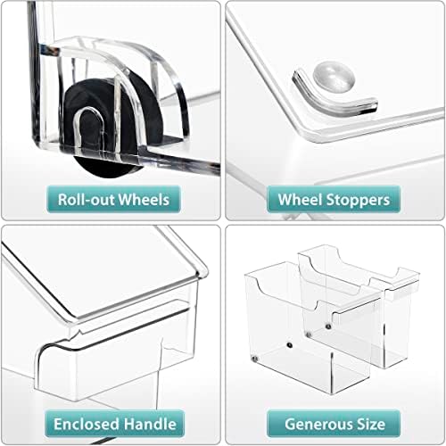 Sorbus Under-Sink Organizer Bins with Wheels & Handles (2 Sizes) - Image 6