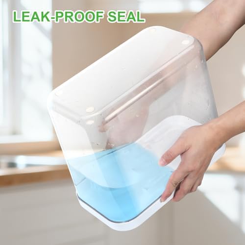 TBMAXS Rice Flour Storage Container - 12.7 Qt | 25 Lbs Crystal-Clear Plastic Food Storage Containers Bin with Pop-up Lid for Grains Beans, Dry Food Holder for Kitchen Pantry Organization and Storage - Image 5