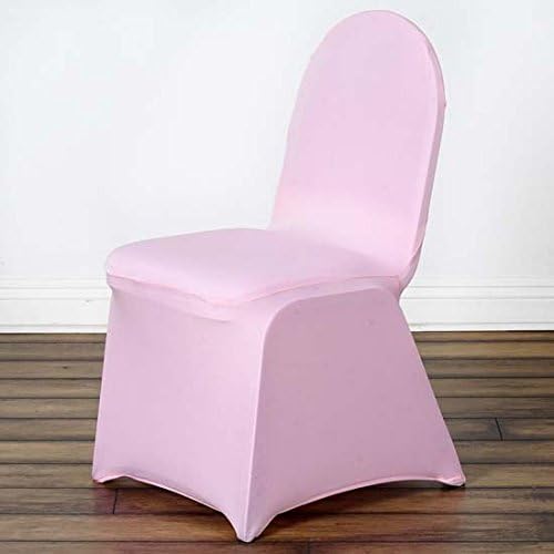 Tableclothsfactory 40 PCS Pink Stretchy Spandex Fitted Banquet Chair Cover Dinning Event Slipcover for Wedding Party Banquet Catering by TABLECLOTHSFACTORY