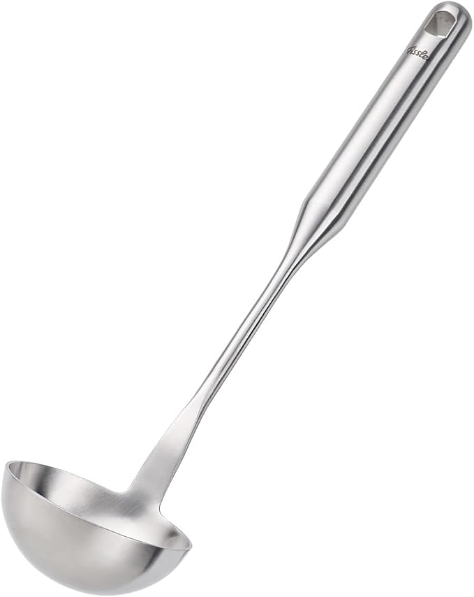 Fissler Essential Soup Ladle, 18/10 Stainless Steel Kitchen Utensil for Soups & Sauces, Ergonomic Handle, Dishwasher Safe by Fissler