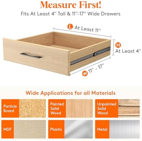 Lifewit 4" High Upgrade Drawer Divider, Adjustable Drawer Organizer Clothes - Image 2