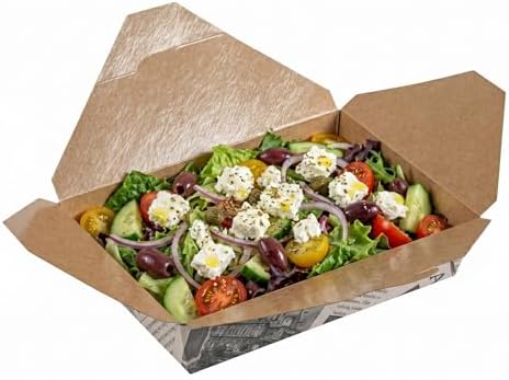 Restaurantware Bio Tek 8.5 x 6.3 x 2 Inch Food Containers 50 Durable Noodle Boxes - Disposable Sustainable Newsprint Paper 49-Ounce Takeout Boxes Rectangle For Takeouts Or Picnics - Image 6