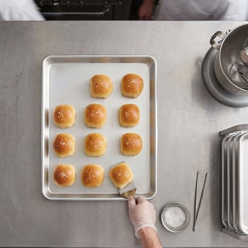 TrueCraftware- Quarter Size Aluminum Sheet Pan 9-1/2" x 13" Baking Sheets 18 Gauge Set of 6-Oven Safe Baking Pan Baking Tray Cookie Sheet Baking Sheet for Oven Perfect for Baking Roasting and More - Image 2