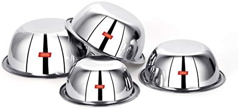 Sumeet Stainless Steel Mirror Finish Store and Serve Mixing Bowl 4Pc Set (850Ml, 1.2Ltr, 1.5Ltr, 2Ltr) - Image 3