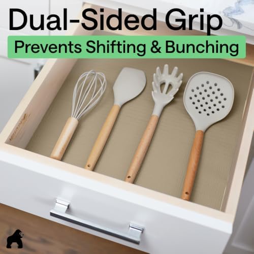 GORILLA GRIP Shelf Liner, Kitchen Drawer Protector, 20x240 Beige - Image 4