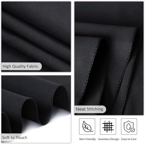 8 Pack Black Tablecloths Rectangle 60 x 84 Inch for 4 Foot Tables - Image 5
