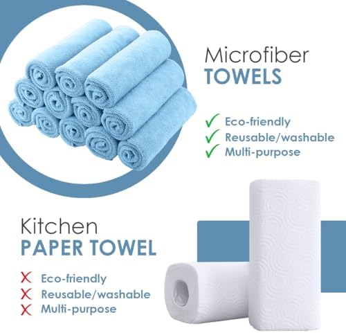 Avalon Towels Microfiber Cleaning Cloths (Value Pack of 48) - Size 16 x 16 Inches, Highly Absorbent Cleaning Rags, Lint Free, Reusable and Washable, Microfiber Towels for Cars - Image 2