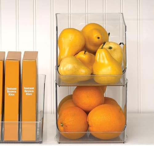 iDesign Clear Plastic Stackable Storage Bin - Image 2