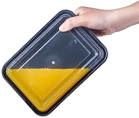 FULIGN 24 oz Meal Prep Containers With Lids Reusable 150 Pack Extra-thick Plastic Food Storage Black Disposable To Go Lunch Box BPA Free Stackable Microwave Dishwasher Freezer Safe - Image 3