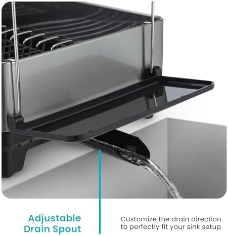 Home Zone Living Dish Drying Rack for Kitchen Counter - Image 3
