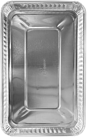 PACTOGO 11" x 7" x 0.75" Oblong Disposable Aluminum Foil Danish Cake Pans - Shallow Baking Sheets Ideal for Sweets, Cakes, Cookies (Pack of 200) - Image 3