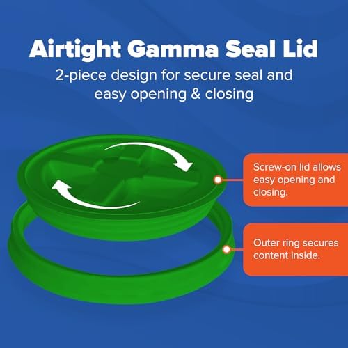 ePackageSupply 5 Gallon Bucket - Food Grade w/Lid BPA-Free, Black/Green, 3 | Airtight Gamma Seal Screw-On Lid, Heavy-Duty 90 Mil HDPE Plastic, Food Safe and Durable Container, Bulk Storage, Made in USA - Image 5