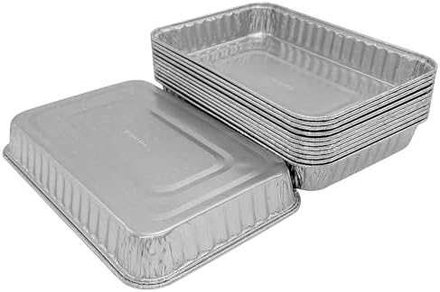 PACTOGO 9" x 6" x 1.25" Oblong Disposable Aluminum Foil Danish Cake Pans - Ideal Baking Tins for Sweets, Cakes, Cookies, Brownies (Pack of 100) - Image 2
