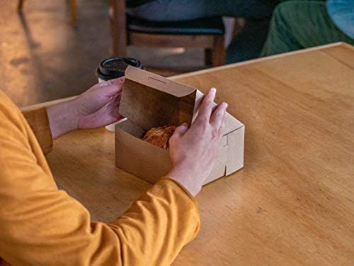 SCT 0957K Kraft Paperboard Non Window Lock Corner Bakery Box, 9" Length x 9" Width x 3" Height (Case of 250) - Image 5