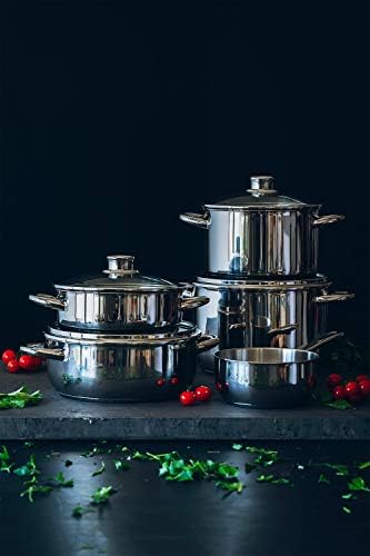 Monix Optima 2 4-Piece Stainless Steel 18/10 Battery Suitable for All Cooking and Induction: 20 cm Saucepan 20 cm and 24 cm Glass and Saucepan 16 cm without Lid - Image 6