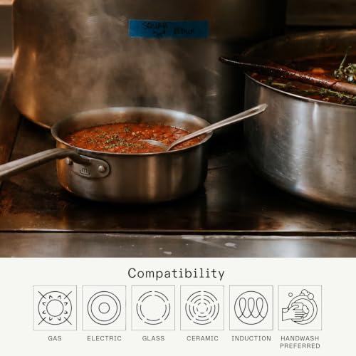 Made In Cookware - 1.75 Quart Stainless Steel Saute Pan - 5 Ply Stainless Clad - Professional Cookware - Induction Compatible - Crafted in Italy - Image 4