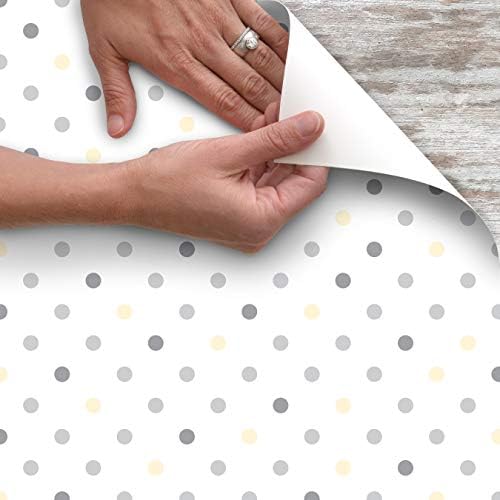Con-Tact Brand Creative Covering, Self-Adhesive Shelf Liner, Multi-Purpose Vinyl Roll, Easy to Use and Apply, 18'' x 16', Dottie Gray - Image 2