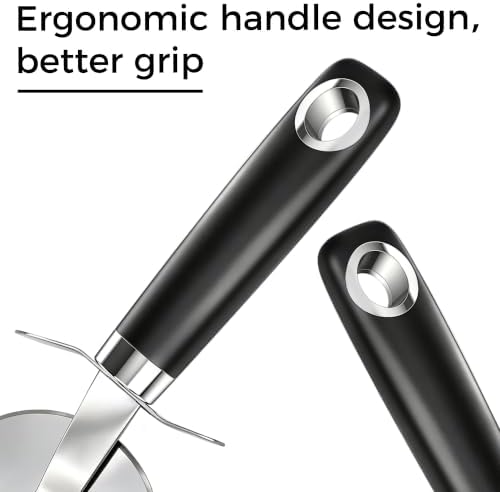 Kitchen 18/0 Stainless Steel Gadgets Utensil Set, Good Grip Utensils, Can Opener, Cheese Grater, Peeler, Pizza Cutter, Garlic Press, 5 Pcs - Image 4